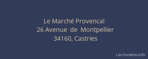 Le Marché Provencal