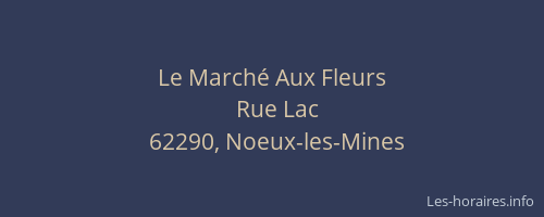 Le March&eacute; Aux Fleurs