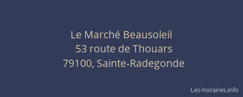Le March&eacute; Beausoleil