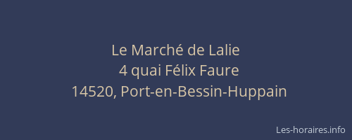 Le March&eacute; de Lalie