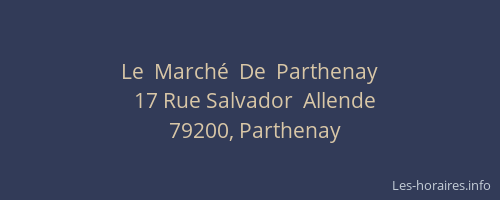 Le  March&eacute;  De  Parthenay