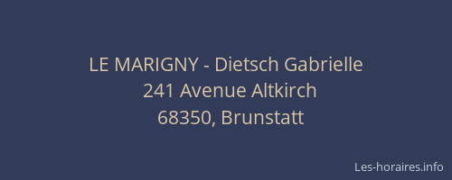 LE MARIGNY - Dietsch Gabrielle