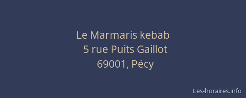 Le Marmaris kebab