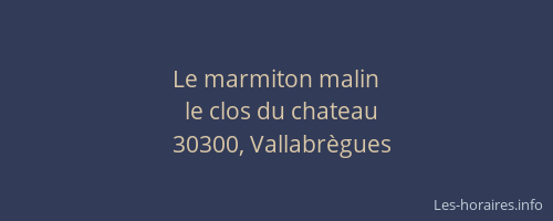 Le marmiton malin