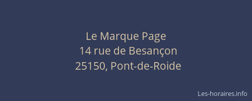 Le Marque Page