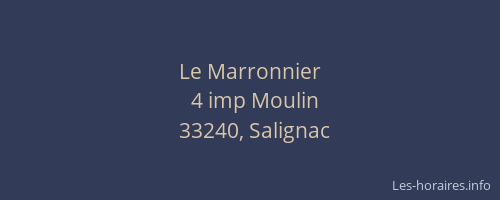 Le Marronnier