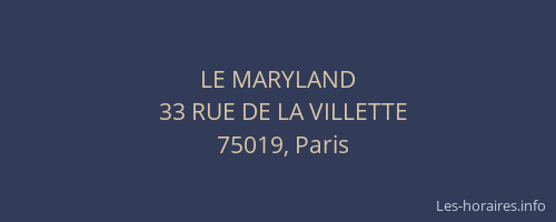 LE MARYLAND