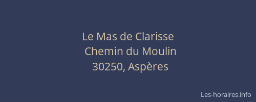 Le Mas de Clarisse