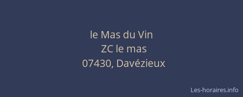 le Mas du Vin