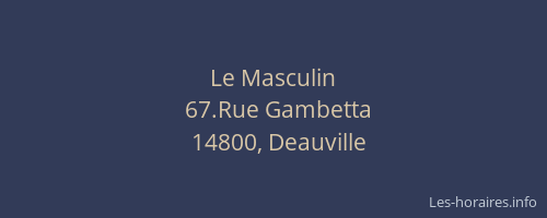 Le Masculin