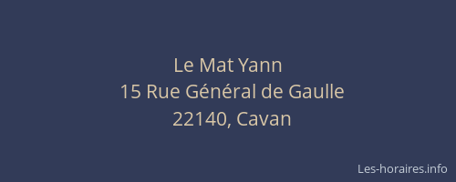 Le Mat Yann