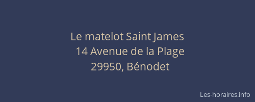 Le matelot Saint James