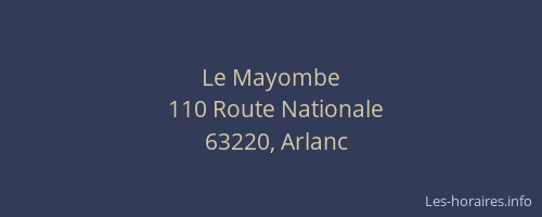 Le Mayombe