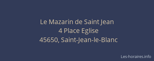 Le Mazarin de Saint Jean