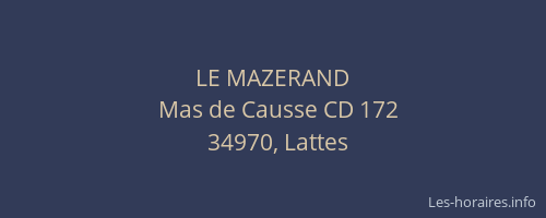 LE MAZERAND