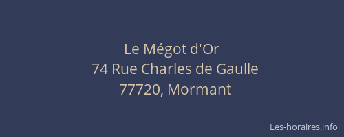 Le Mégot d'Or