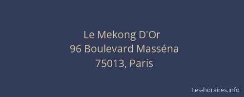 Le Mekong D'Or