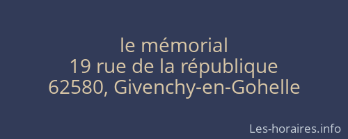 le mémorial