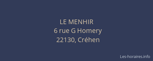 LE MENHIR