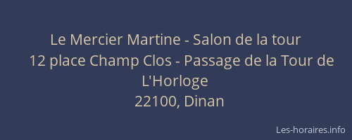 Le Mercier Martine - Salon de la tour