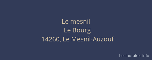 Le mesnil