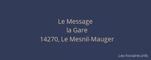 Le Message