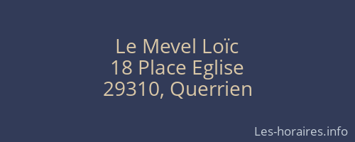 Le Mevel Loïc
