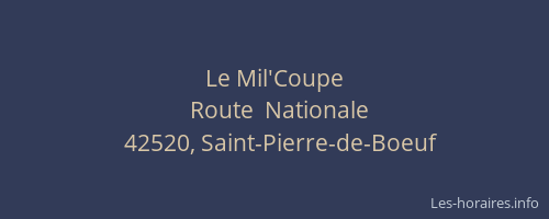 Le Mil'Coupe