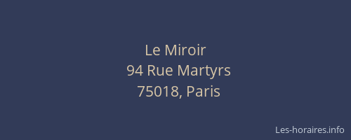 Le Miroir