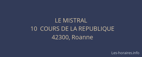 LE MISTRAL