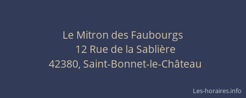 Le Mitron des Faubourgs