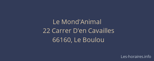 Le Mond'Animal