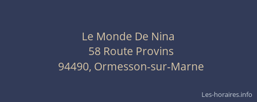 Le Monde De Nina