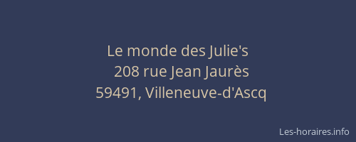 Le monde des Julie's