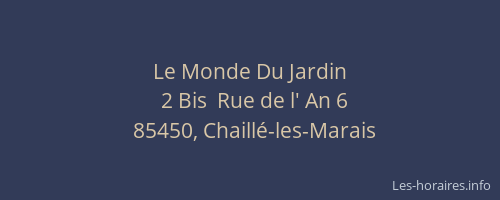 Le Monde Du Jardin