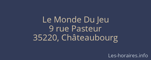 Le Monde Du Jeu
