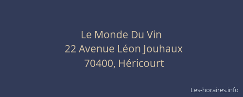Le Monde Du Vin