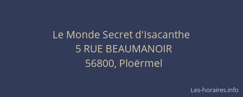 Le Monde Secret d'Isacanthe