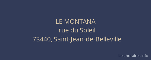 LE MONTANA