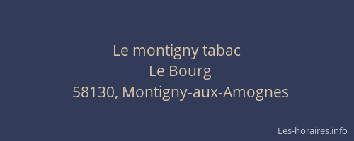 Le montigny tabac