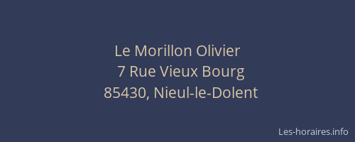 Le Morillon Olivier