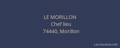 LE MORILLON