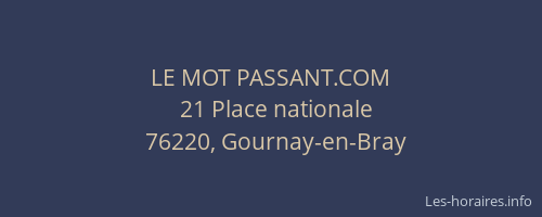 LE MOT PASSANT.COM