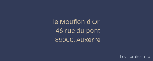 le Mouflon d'Or
