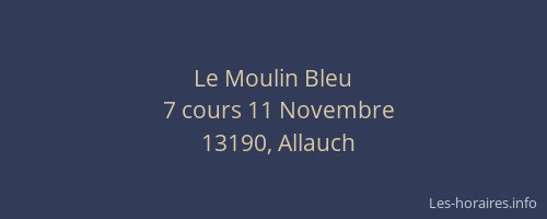 Le Moulin Bleu
