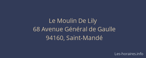 Le Moulin De Lily