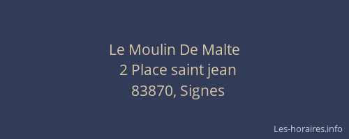 Le Moulin De Malte