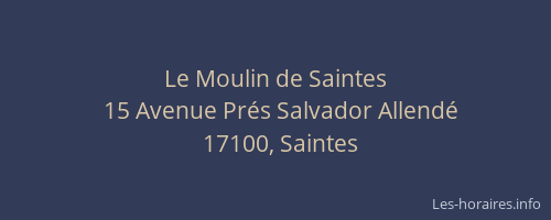 Le Moulin de Saintes