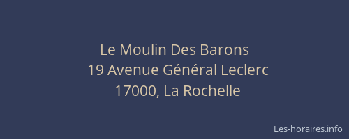 Le Moulin Des Barons
