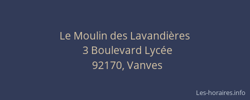 Le Moulin des Lavandières